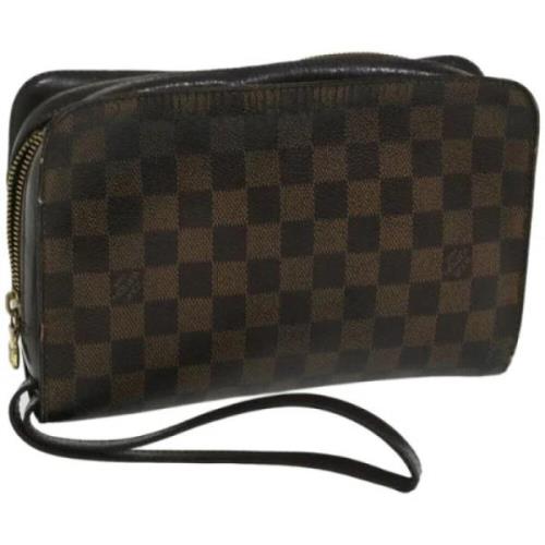 Louis Vuitton Vintage Pre-owned Canvas axelremsvskor Brown, Dam