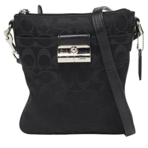 Coach Pre-owned Pre-owned Canvas handvskor Black, Dam