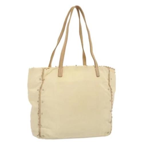 Prada Vintage Pre-owned Nylon totevskor Beige, Dam