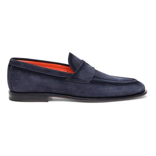 Santoni Mocka loafer för män Blue, Herr