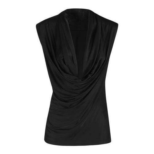 Helmut Lang Ärmfri Stickad Topp Black, Dam