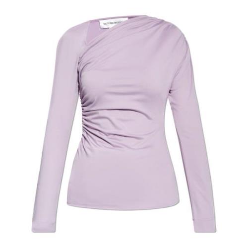 Victoria Beckham Draped Top Purple, Dam