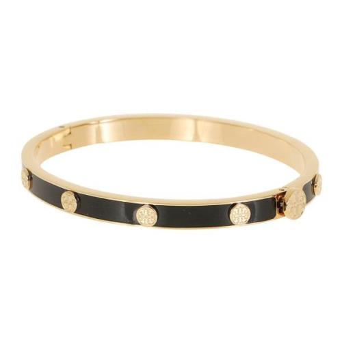 Tory Burch Stud Enamel Gångjärn Armband Black, Dam