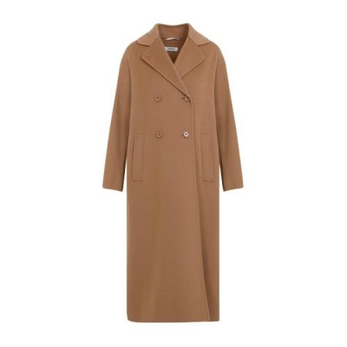 Max Mara Perfekt Camel Capi Stilfull Topp Brown, Dam