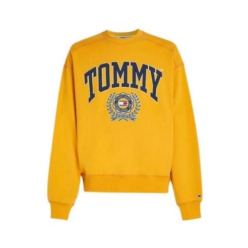 Tommy Jeans Oversized Logo Sweatshirt Yellow, Herr