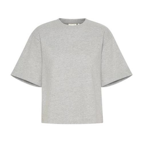 InWear Ljusgrå Melange Boxy Top Gray, Dam