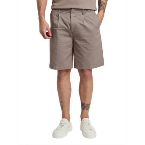 Paolo Pecora Beige Casual Bermuda Shorts Beige, Herr