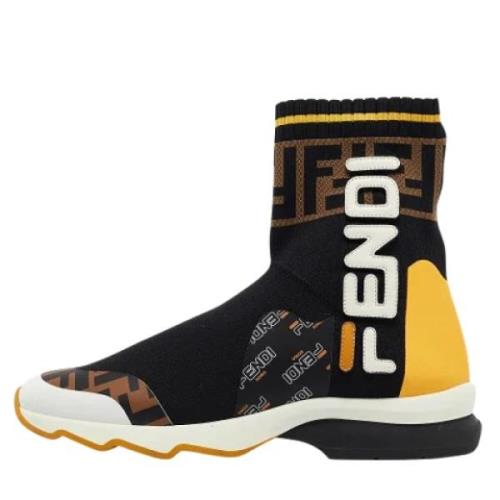 Fendi Vintage Pre-owned Laeder sneakers Multicolor, Dam