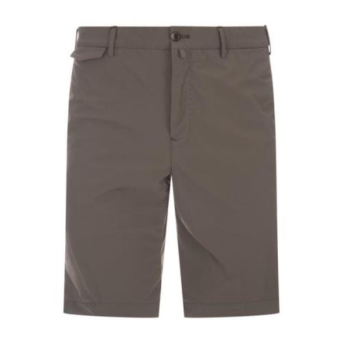 PT Torino Brun Stretch Bomull Bermuda Shorts Brown, Herr