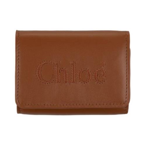 Chloé Brun Trifold Mini Plånbok Brown, Dam