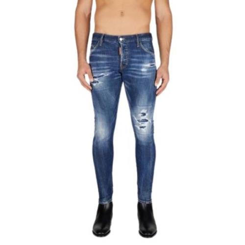 Dsquared2 Stiliga Slim-fit Blå Jeans Blue, Herr