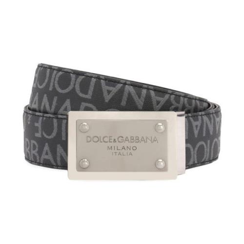 Dolce & Gabbana Trendy Leather Belt Gray, Dam