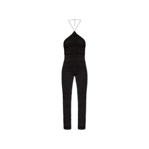 The Attico Draped jumpsuit Black, Dam