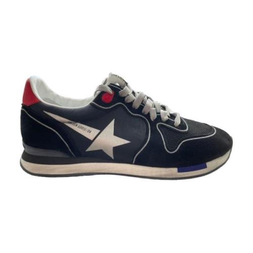 Golden Goose Svarta Löparsneakers i Läder Black, Herr