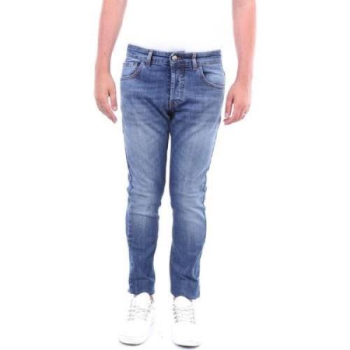 Entre amis Slim Fit Herr Jeans Fem Fickor Blue, Herr