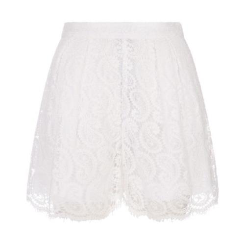 Giambattista Valli Vita Paisley Macramé Shorts White, Dam