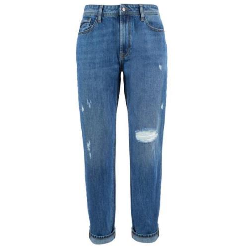 YES ZEE Herr Denim Jeans Regular Fit Distressed Blue, Herr