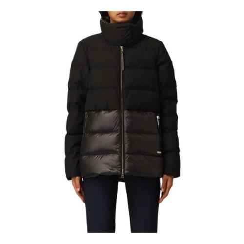 Woolrich Kort Luxe Puffy Dunjacka Black, Dam