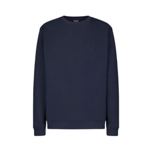 Dondup Blå Bomullsweatshirt med Logotryck Blue, Herr