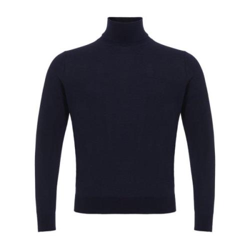 Colombo Lyxig Cashmere Sweater Elegant Blå Blue, Herr