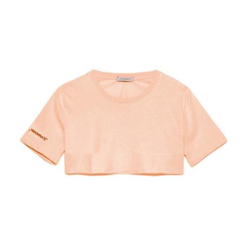 Hinnominate Bomull T-shirt med bakre snitt Pink, Dam