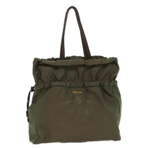 Prada Vintage Pre-owned Nylon totevskor Green, Dam