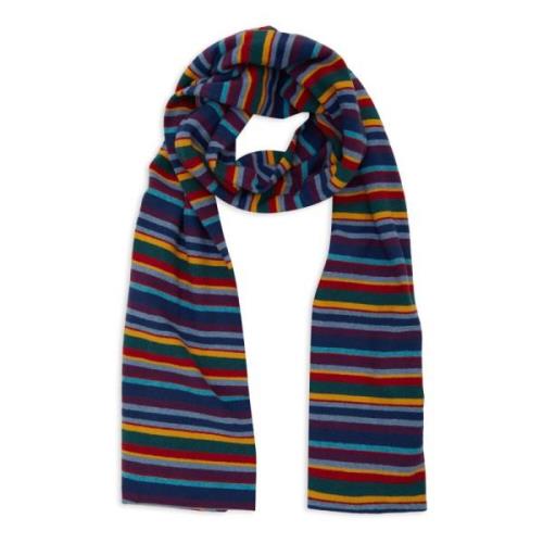 Gallo Blå Multifärgad Randig Fleece Scarf Multicolor, Unisex