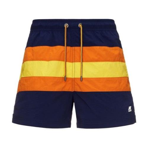 K-Way Färgblock Badshorts Blue, Herr