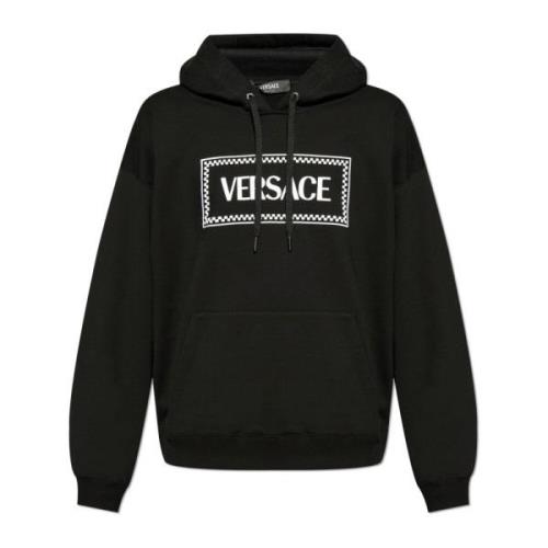 Versace Sweatshirt med logotyp Black, Herr