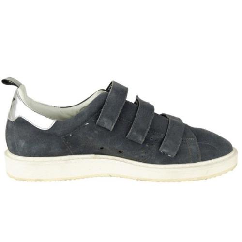 Golden Goose Grå Mocka Velcro Sneakers Gray, Herr