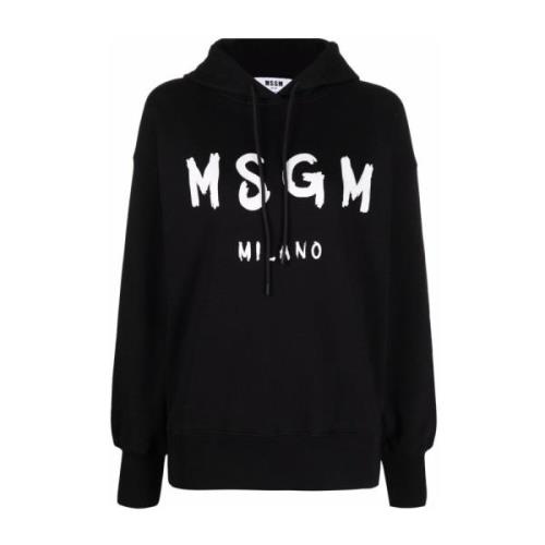 Msgm Svart Tröja Kollektion Black, Dam