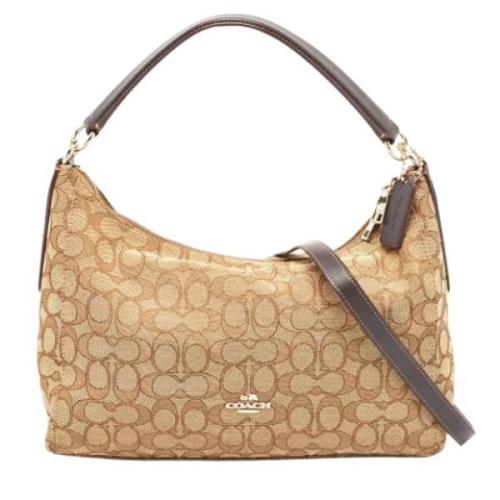 Coach Pre-owned Pre-owned Canvas handvskor Beige, Dam