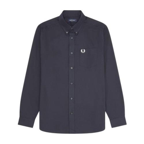 Fred Perry Klassisk Oxford Bomullsskjorta Blue, Herr