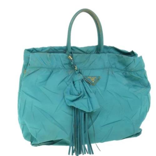 Prada Vintage Pre-owned Nylon prada-vskor Blue, Dam