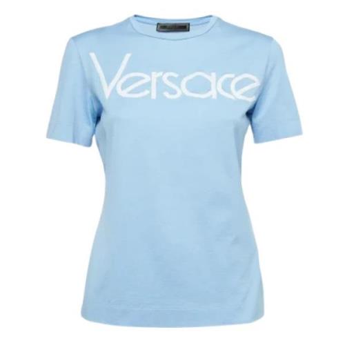 Versace Pre-owned Pre-owned Tyg toppar Blue, Dam