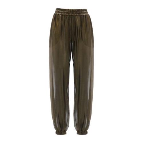 The New Arrivals Ilkyaz Ozel Wide Trousers Beige, Dam