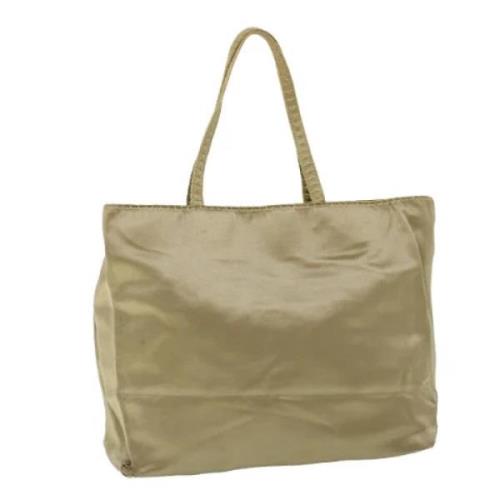 Prada Vintage Pre-owned Satin totevskor Beige, Dam