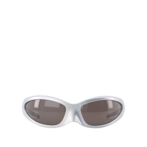 Balenciaga Silver Acetat Solglasögon Gray, Unisex