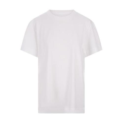 Givenchy Vit T-shirt med broderad signatur White, Dam