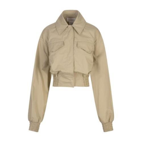 Sportmax Brun Gala Bomber-Style Skjorta Brown, Dam