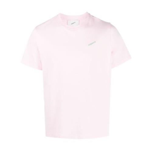 Coperni Rosa Jersey Crew Neck Logo T-shirt Pink, Dam