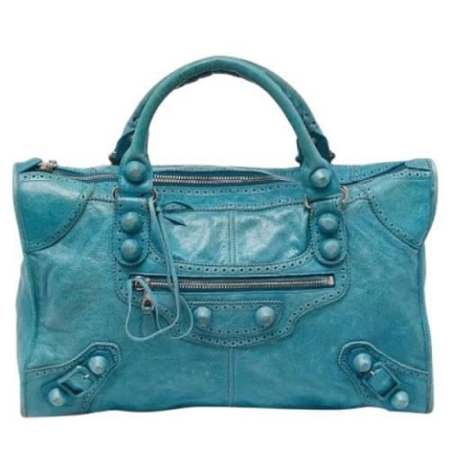 Balenciaga Vintage Pre-owned Laeder totevskor Blue, Dam