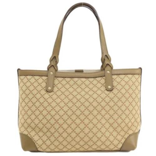 Gucci Vintage Pre-owned Canvas gucci-vskor Beige, Dam