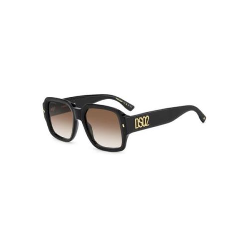 Dsquared2 Svart Brun Shaded Solglasögon Black, Dam