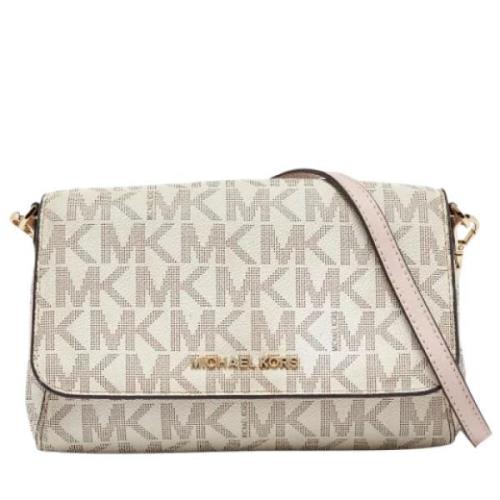 Michael Kors Pre-owned Pre-owned Canvas axelremsvskor White, Dam