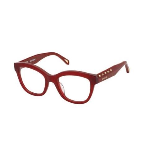 Zadig & Voltaire Röda Shiny Oplaine Solglasögon Red, Unisex