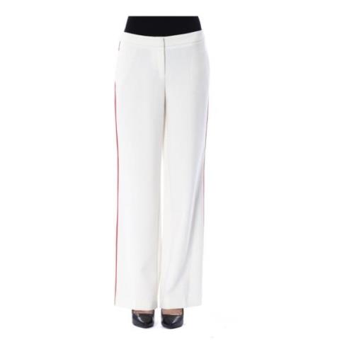 Byblos Vita polyesterjeans med sidostripes White, Dam