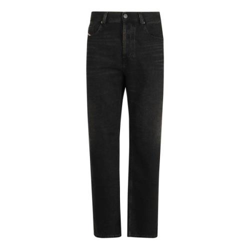 Diesel Svarta Denim Jeans Löst Passform Black, Herr