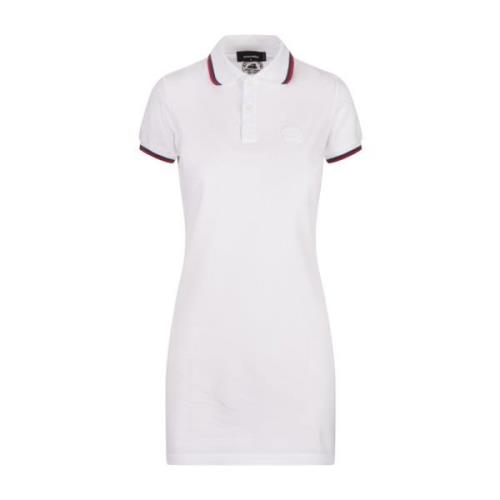 Dsquared2 Vit Polo-Stil Midi Klänning White, Dam