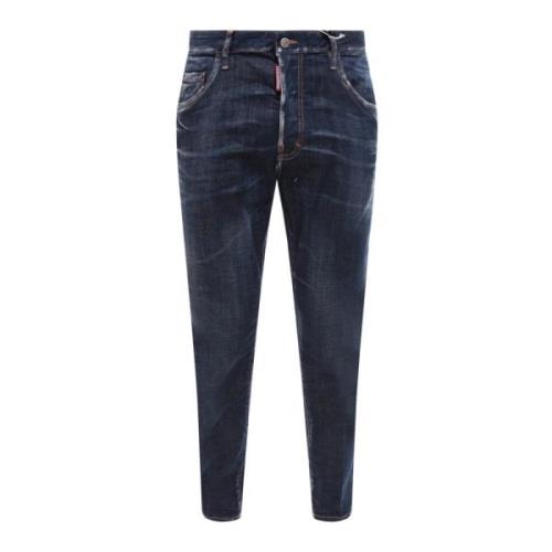 Dsquared2 Blå Stretch Bomulls Jeans Aw23 Blue, Herr